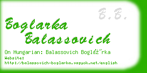 boglarka balassovich business card